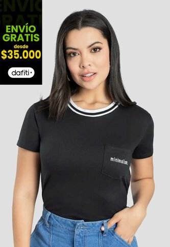 Camiseta Mujer Negro Mp 111397 MP