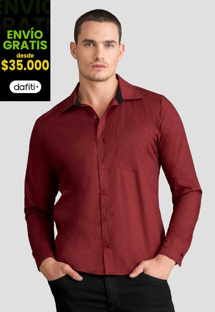 Camisa Hombre Merlot Mp 112807