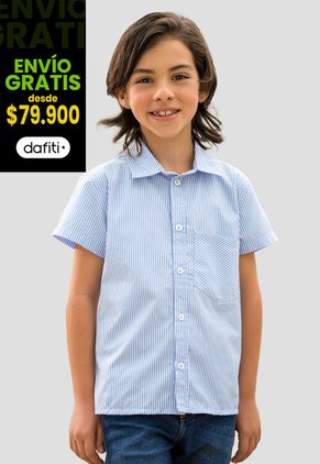 Camisa Infantil Niños Azul Baby Mp 110869