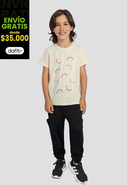 Conjunto Infantil Niños Crema-Negro Mp 111140