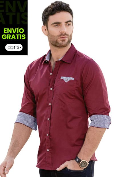Camisa Hombre Chocolate Mp 87620