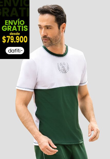 Camiseta Hombre Verde Pino Mp 110752
