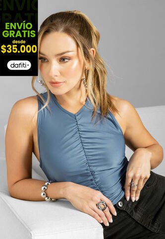 Blusa Mujer Azul Indigo Mp 113210 MP