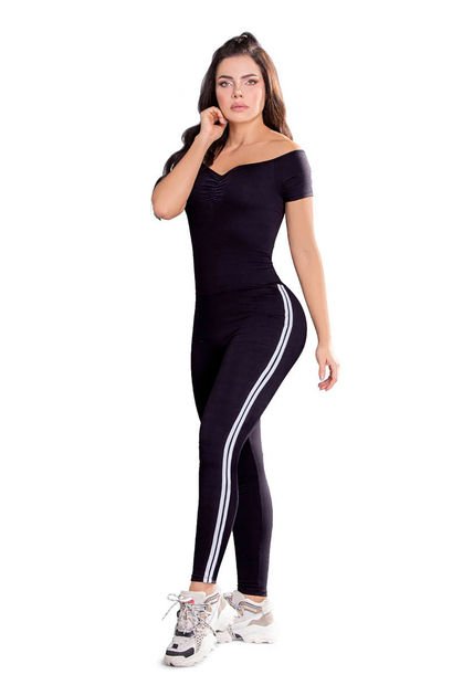 Enterizo Largo Mujer Negro Mp 75731