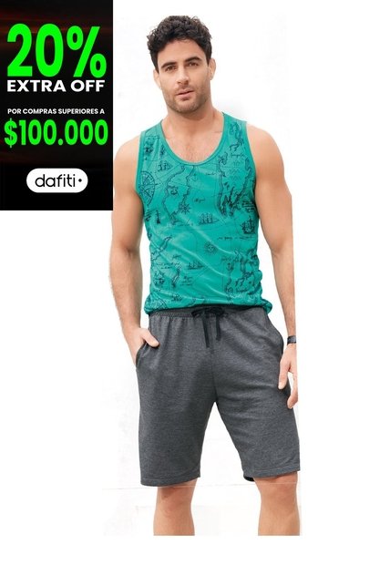 Bermuda Para Hombre Negro Cross MP