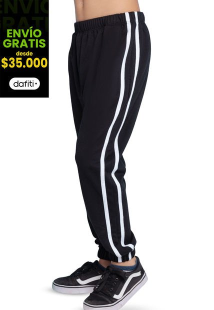 Jogger Infantil Masculino Negro Mp 1182