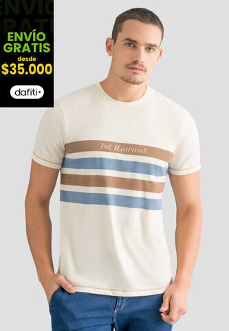 Camiseta Hombre Crema Mp 112553 MP