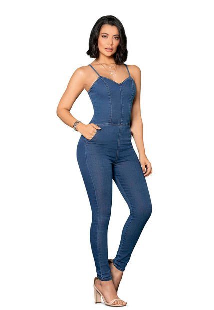 Enterizo Largo Mujer Azul Mp 7744