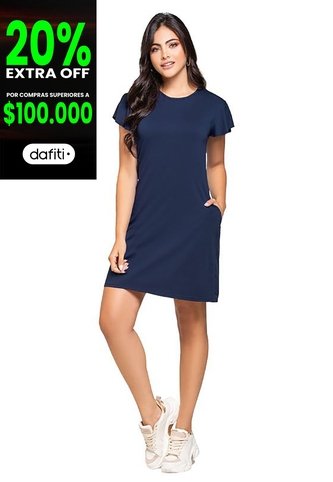Vestido Corto Para Mujer Azul MP MP