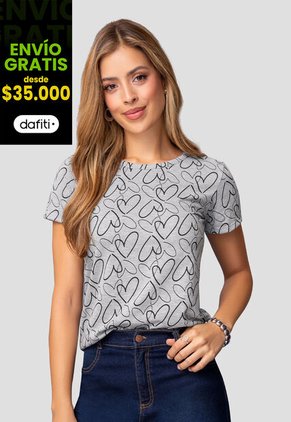 Camiseta Mujer Estampado Mp 112021