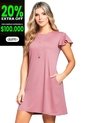 Vestido Corto Para Mujer Palo De Rosa Oscuro MP de MP