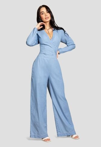 Enterizo Largo Mujer Azul Claro Mp 112684 MP