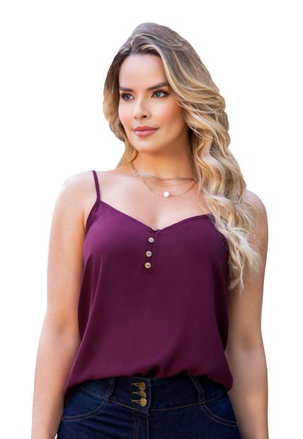 Camiseta Mujer Berenjena Mp 87155