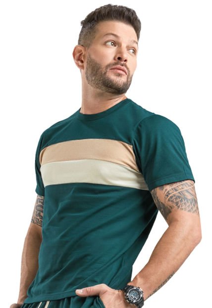 Camiseta Hombre Verde Mp 32590