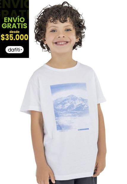Camiseta Infantil Niño Blanco Mp 5582