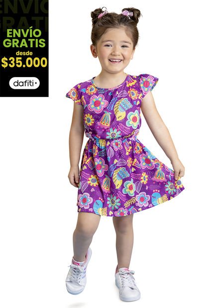 Vestido Infantil Estampado Mp 9932