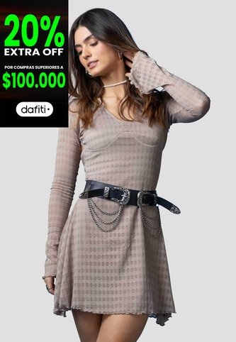 Vestido Corto Mujer Café Pardo Mp 115533 MP