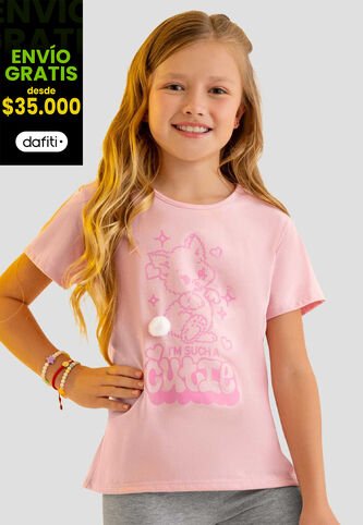 Camiseta Infantil Femenino Rosa Polvo Mp 112559 MP