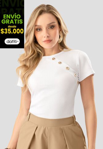 Blusa Mujer Blanco Mp 112246 MP