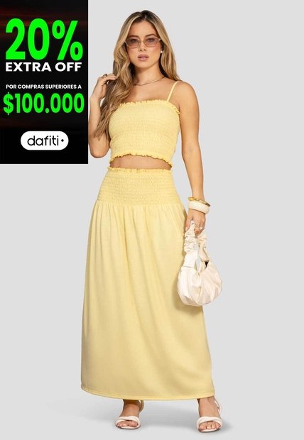 Conjunto Mujer Amarillo Claro Mp 115514