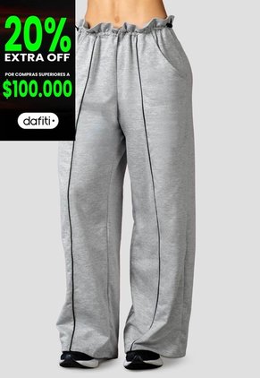 Pantalón Mujer Gris Jaspe Mp 115560