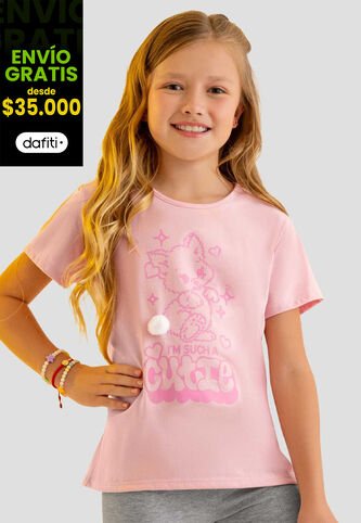 Camiseta Infantil Femenino Rosa Polvo Mp 112559 MP