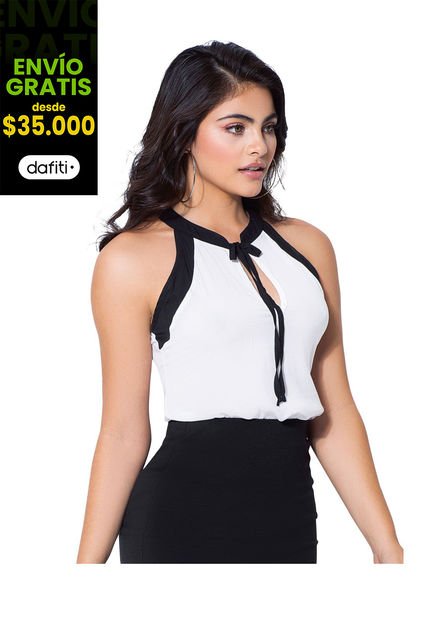 Blusa Para Mujer Blanco Y Negro MP