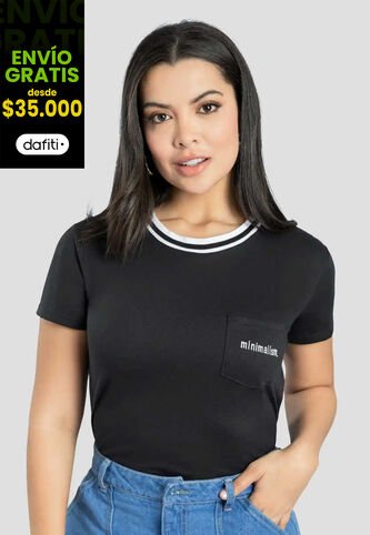 Camiseta Mujer Negro Mp 111397 MP