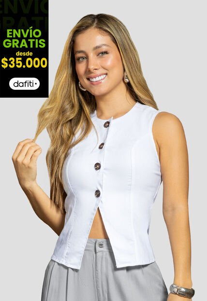 Chaleco Mujer Blanco Mp 112268