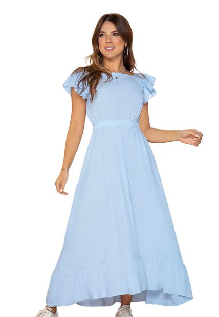 Vestido Mujer Azul Mp 92460