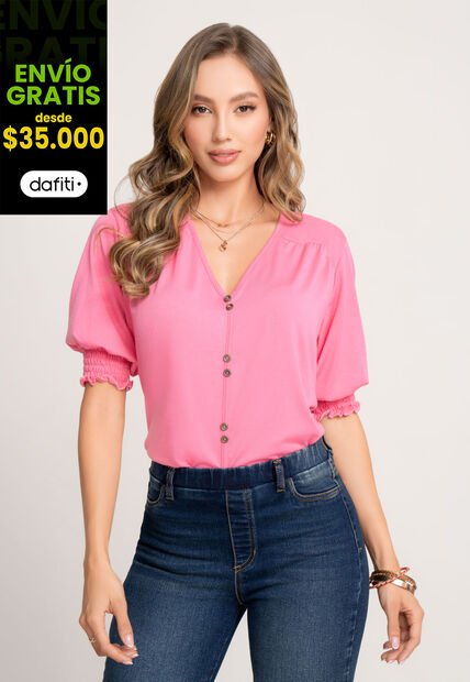 Blusa Mujer Rosa Mp 104454