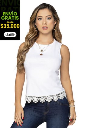 Camiseta Mujer Blanco Mp 7747