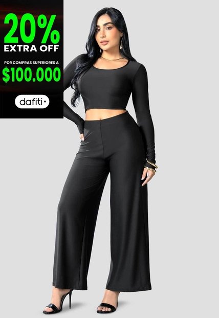 Conjunto Mujer Negro Mp 115623