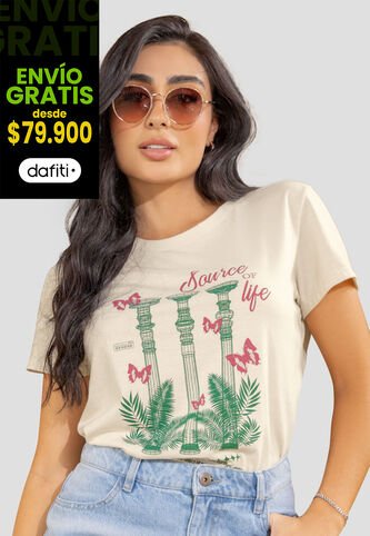 Camiseta Mujer Crema Mp 108119 MP