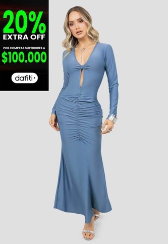 Vestido Mujer Azul Indigo Mp 115343 MP