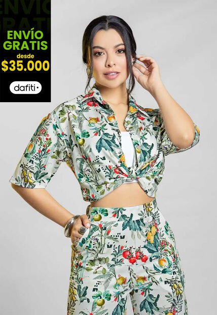 Camisa Mujer Estampado Mp 111777