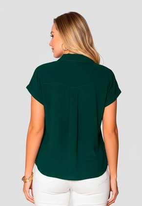 Camisa Mujer Verde Botella Mp 6135