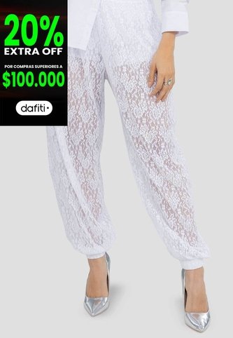 Pantalón Mujer Blanco Mp 115341 MP