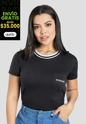 Camiseta Mujer Negro Mp 111397 MP