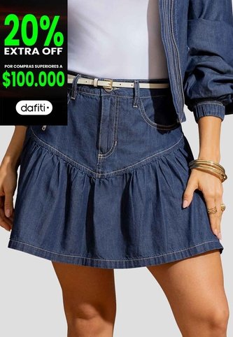 Falda Corta Mujer Azul Mp 115016 MP