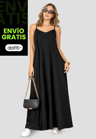 Vestido Largo Mujer Negro Mp 114391 MP