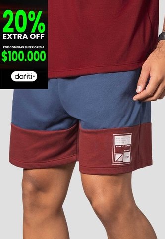 Bermuda Hombre Merlot-Azul Mp 111243 MP