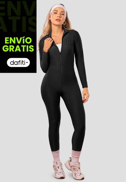 Enterizo Largo Mujer Negro Mp 114497