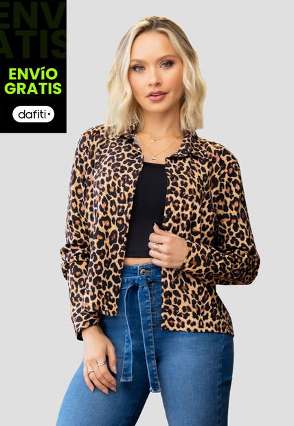 Camisa Mujer Animal-Print Mp 104369