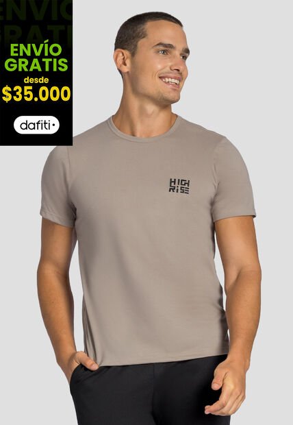 Camiseta Hombre Café Pardo Mp 101746