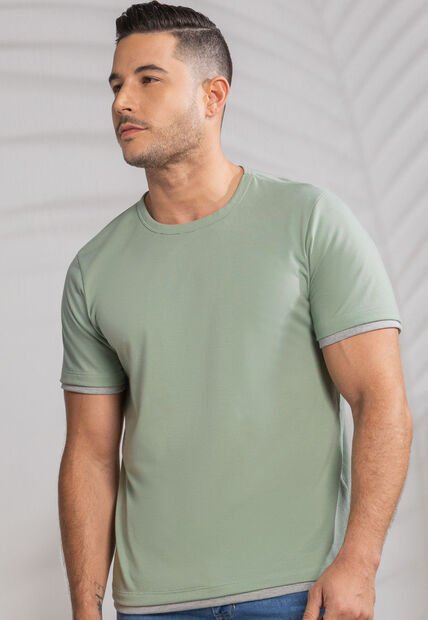 Camiseta Hombre Verde Mp 389