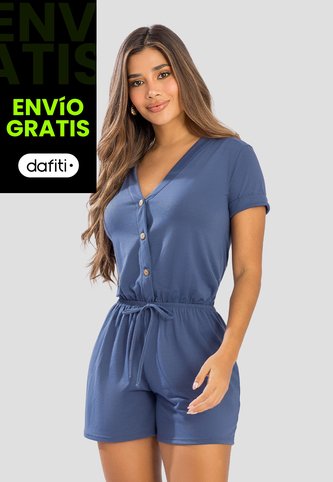 Enterizo Corto Mujer Azul Indigo Mp 111079 MP