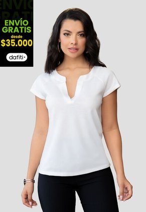 Blusa Mujer Blanco Mp 104190