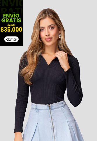 Camibuzo Mujer Negro Mp 110850 MP