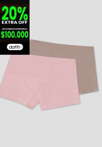 Short Paq X2 Mujer Rosa-Café Mp 76638 MP